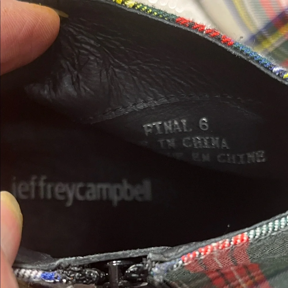 EUC Jeffrey Campbell Plaid Ankle Boots - Picture 12 of 13